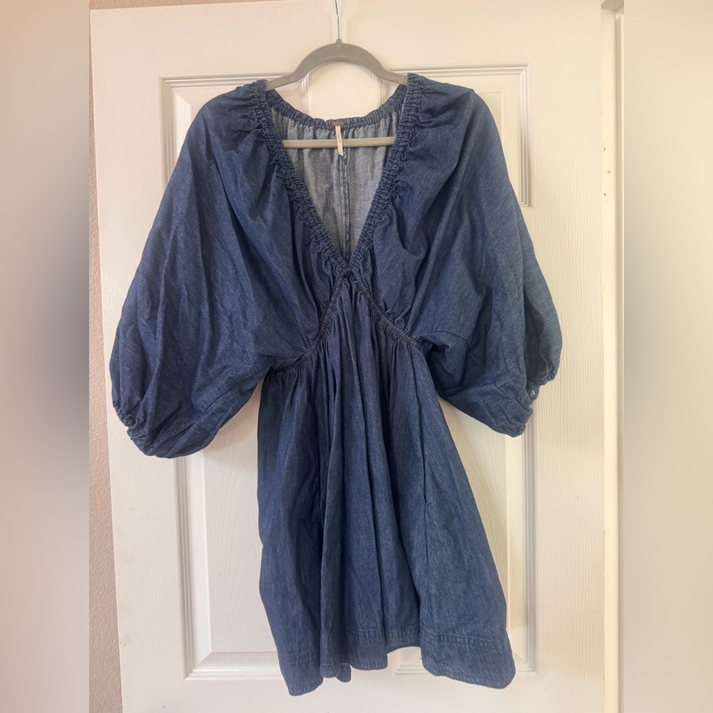 Free People Portia Denim Mini dress size XS - Picture 6 of 11